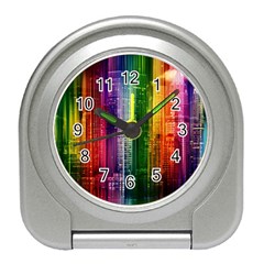 Skyline Light Rays Gloss Upgrade Travel Alarm Clock by Nexatart