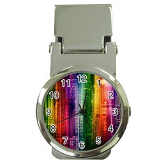 Skyline Light Rays Gloss Upgrade Money Clip Watches by Nexatart