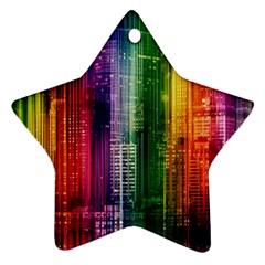 Skyline Light Rays Gloss Upgrade Star Ornament (two Sides) by Nexatart