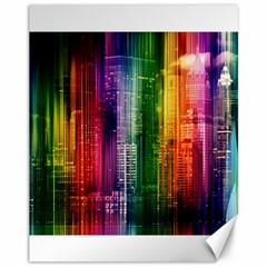 Skyline Light Rays Gloss Upgrade Canvas 11  X 14  by Nexatart