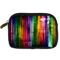 Skyline Light Rays Gloss Upgrade Digital Camera Leather Case by Nexatart