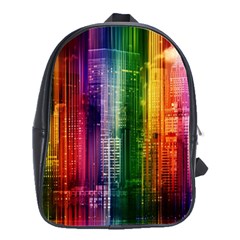 Skyline Light Rays Gloss Upgrade School Bag (large) by Nexatart