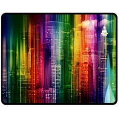 Skyline Light Rays Gloss Upgrade Fleece Blanket (medium)  by Nexatart