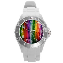 Skyline Light Rays Gloss Upgrade Round Plastic Sport Watch (l) by Nexatart