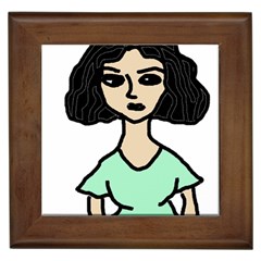 Angry Girl Framed Tiles by snowwhitegirl