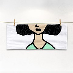 Angry Girl Hand Towel by snowwhitegirl