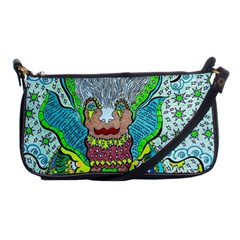 Cosmic Planet Angel Shoulder Clutch Bag by chellerayartisans