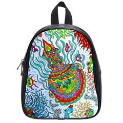 Supersonic Squid School Bag (small) by chellerayartisans