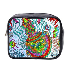 Supersonic Squid Mini Toiletries Bag (two Sides) by chellerayartisans