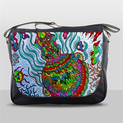 Supersonic Squid Messenger Bag by chellerayartisans