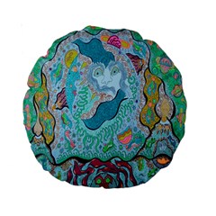 Mystic Mermaid Standard 15  Premium Round Cushions by chellerayartisans