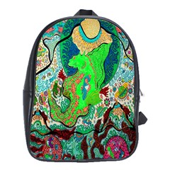 Volcanic Seahorse School Bag (xl) by chellerayartisans