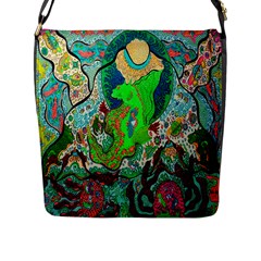 Volcanic Seahorse Flap Closure Messenger Bag (l) by chellerayartisans