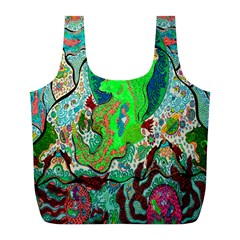 Volcanic Seahorse Full Print Recycle Bag (l) by chellerayartisans