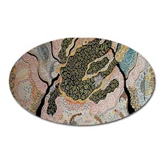 Lizard Volcano Oval Magnet by chellerayartisans