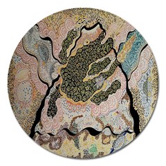 Lizard Volcano Magnet 5  (round)