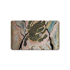 Lizard Volcano Magnet (name Card) by chellerayartisans