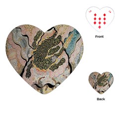 Lizard Volcano Playing Cards (heart) by chellerayartisans