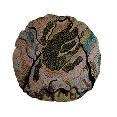 Lizard Volcano Standard 15  Premium Round Cushions by chellerayartisans