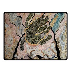 Lizard Volcano Double Sided Fleece Blanket (small)  by chellerayartisans