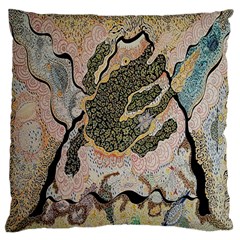 Lizard Volcano Standard Flano Cushion Case (two Sides) by chellerayartisans