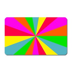 Neon Rainbow Burst Magnet (rectangular) by PodArtist