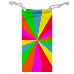 Neon Rainbow Burst Jewelry Bag by PodArtist