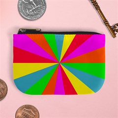 Neon Rainbow Burst Mini Coin Purse by PodArtist