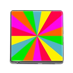 Neon Rainbow Burst Memory Card Reader (square 5 Slot) by PodArtist