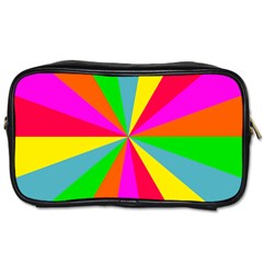 Neon Rainbow Burst Toiletries Bag (one Side) by PodArtist