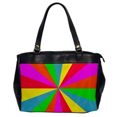 Neon Rainbow Burst Oversize Office Handbag by PodArtist