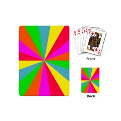 Neon Rainbow Burst Playing Cards (mini) by PodArtist