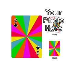 Neon Rainbow Burst Playing Cards 54 (mini) by PodArtist