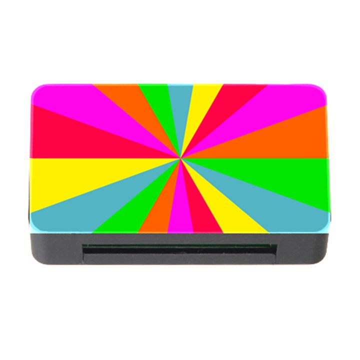 Neon Rainbow Burst Memory Card Reader with CF