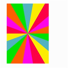 Neon Rainbow Burst Large Garden Flag (two Sides) by PodArtist