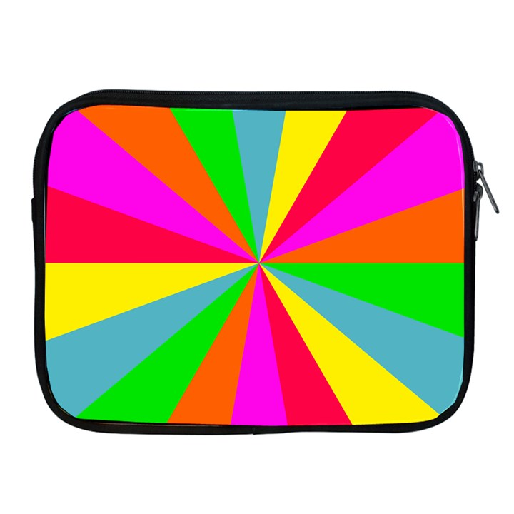 Neon Rainbow Burst Apple iPad 2/3/4 Zipper Cases