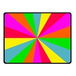 Neon Rainbow Burst Double Sided Fleece Blanket (Small)  45 x34  Blanket Front