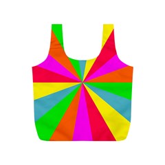 Neon Rainbow Burst Full Print Recycle Bag (s) by PodArtist