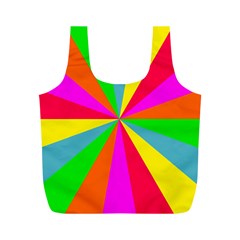 Neon Rainbow Burst Full Print Recycle Bag (m) by PodArtist