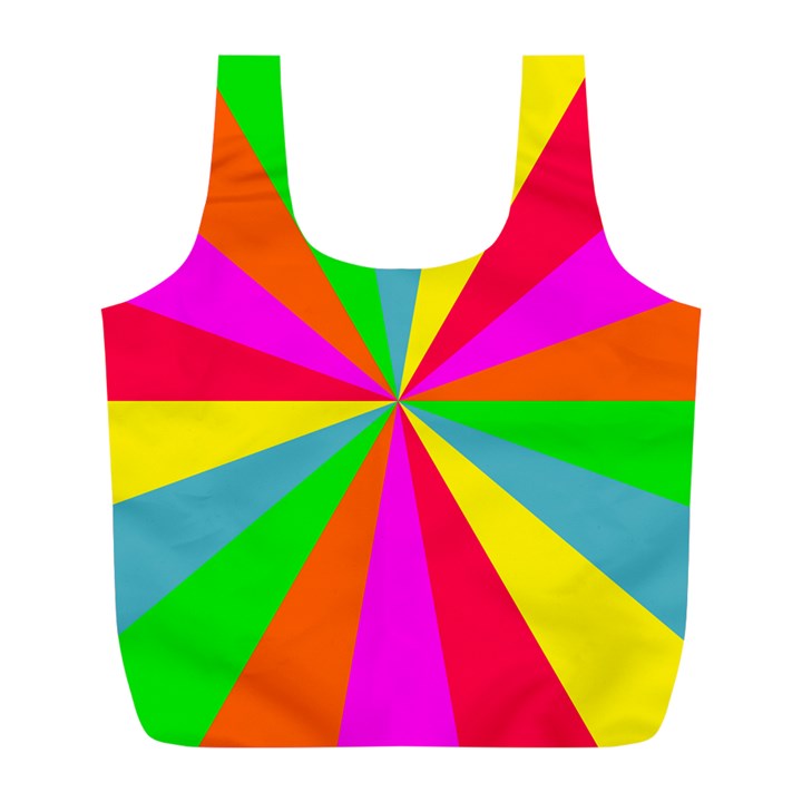 Neon Rainbow Burst Full Print Recycle Bag (L)