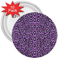 Ornate Forest Of Climbing Flowers 3  Buttons (10 Pack)  by pepitasart