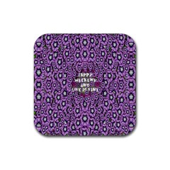 Forest Of Climbing Flowers And Life Is Fine Rubber Coaster (square)  by pepitasart