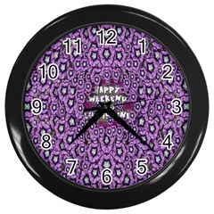 Forest Of Climbing Flowers And Life Is Fine Wall Clock (black) by pepitasart