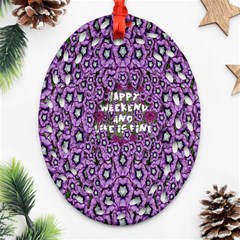 Forest Of Climbing Flowers And Life Is Fine Ornament (oval Filigree) by pepitasart