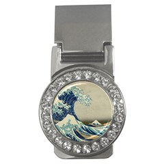 The Classic Japanese Great Wave Off Kanagawa By Hokusai Money Clips (cz)  by PodArtist