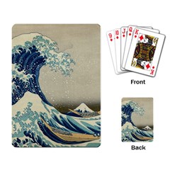 The Classic Japanese Great Wave Off Kanagawa By Hokusai Playing Cards Single Design by PodArtist