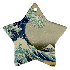 The Classic Japanese Great Wave Off Kanagawa By Hokusai Star Ornament (two Sides) by PodArtist