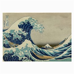 The Classic Japanese Great Wave Off Kanagawa By Hokusai Large Glasses Cloth (2-side) by PodArtist