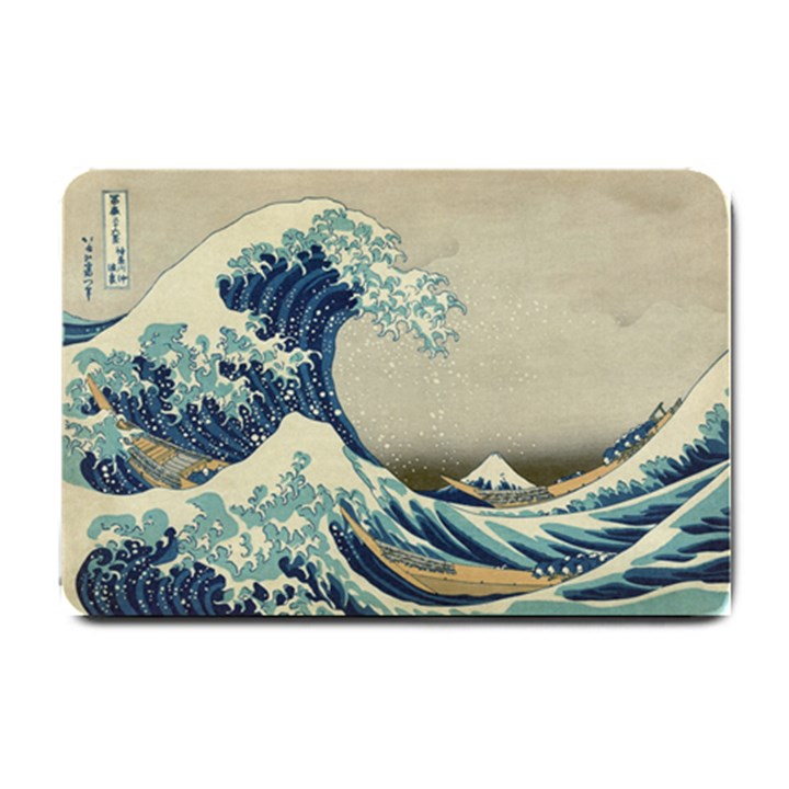 The Classic Japanese Great Wave off Kanagawa by Hokusai Small Doormat 