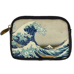 The Classic Japanese Great Wave Off Kanagawa By Hokusai Digital Camera Leather Case by PodArtist